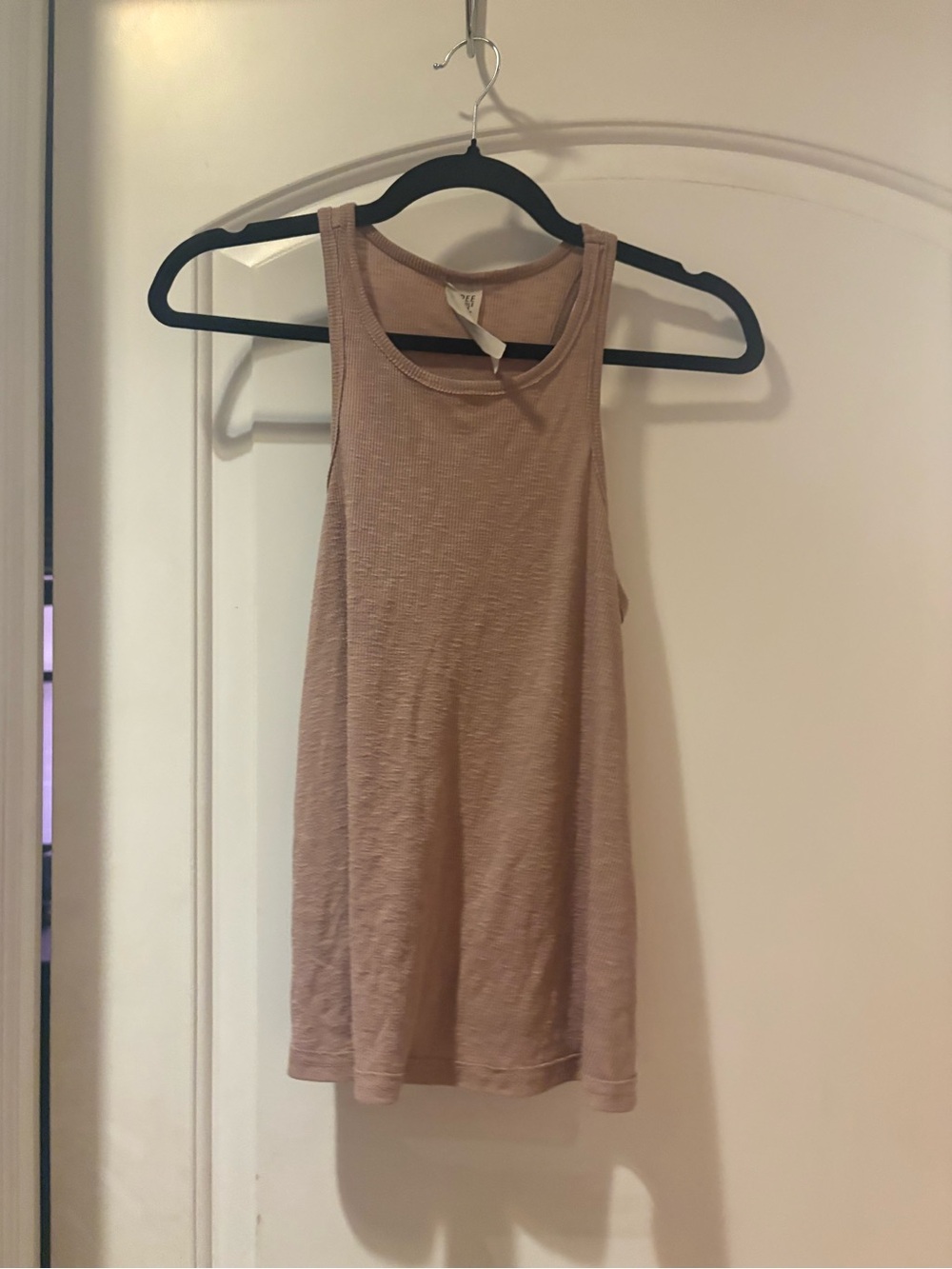 Free People Long Beach Ribbed Racerback Swing Tank Bundle Grey & Tan Small - Picture 7 of 8